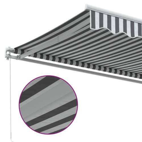 Tenda na ručno uvlačenje antracit i bijela 400 x 300 cm Cijena