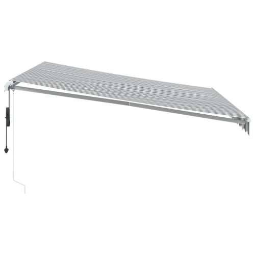 Tenda na automatsko uvlačenje antracit i bijela 400 x 300 cm Cijena