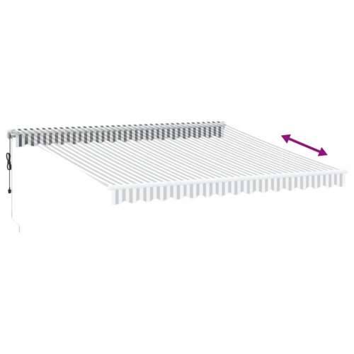 Tenda na automatsko uvlačenje antracit i bijela 400 x 300 cm Cijena