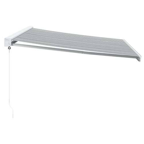 Tenda na uvlačenje antracit-bijela 4,5x3 m tkanina i aluminij - Antracit i bijela 450 x 300 cm 1 Cijena