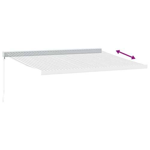 Tenda na uvlačenje antracit-bijela 4,5x3 m tkanina i aluminij - Antracit i bijela 450 x 300 cm 1 Cijena