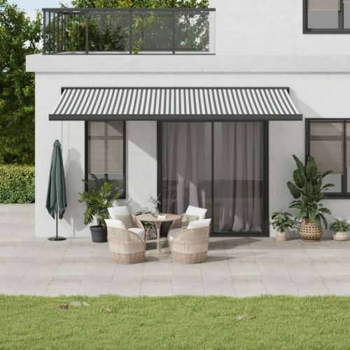 Tenda na uvlačenje antracit-bijela 5x3 m od tkanine i aluminija - Antracit i crna 500 x 300 m 1 Cijena