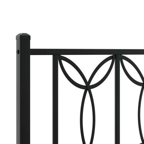 Metalni okvir kreveta uzglavlje i podnožje crni 90x190 cm - Crna 90 x 190 cm s uzglavljem i podnožjem Cijena