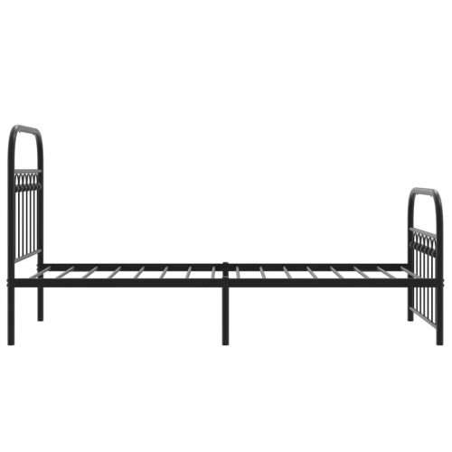 Metalni okvir kreveta uzglavlje i podnožje crni 80x200 cm - Crna 80 x 200 cm s uzglavljem i podnožjem Cijena