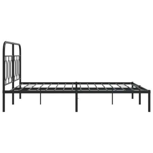Metalni okvir za krevet s uzglavljem crni 135x190 cm - Crna 135 x 190 cm s uzglavljem Cijena