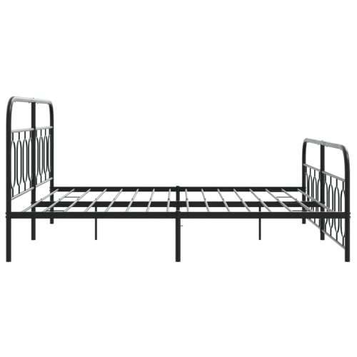 Metalni okvir kreveta uzglavlje i podnožje crni 183x213 cm - Crna 183 x 213 cm s uzglavljem i podnožjem Cijena