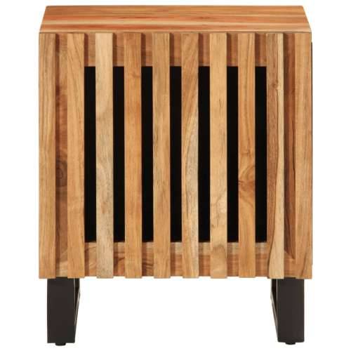 Noćni ormarić 40 x 34 x 46 cm od masivnog bagremovog drva - 1 Masivno bagremovo drvo Cijena