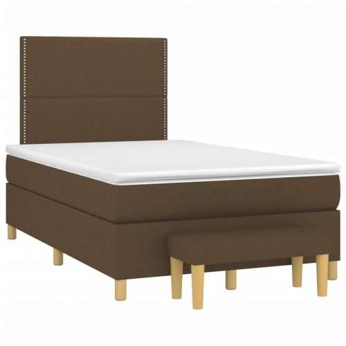 Krevet box spring s madracem tamnosmeđi 120 x 190 cm od tkanine - Tamno smeđa 120 x 190 cm Obično s čavlima Cijena