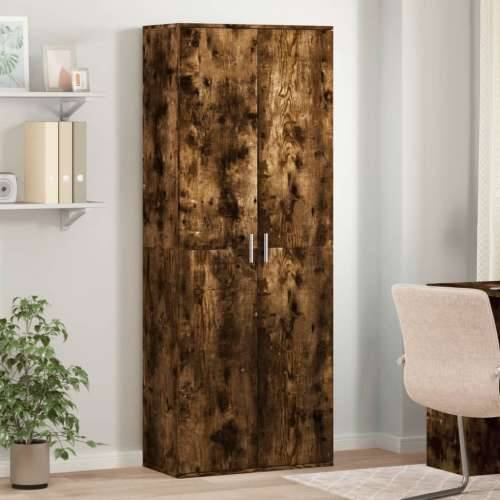 Visoka komoda dimljeni hrast 70x35x180 cm konstruiranog drva - Dimljeni hrast 1 Cijena