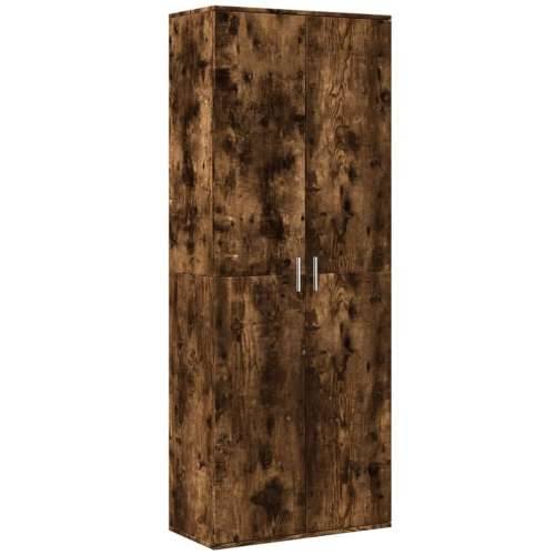 Visoka komoda dimljeni hrast 70x35x180 cm konstruiranog drva - Dimljeni hrast 1 Cijena