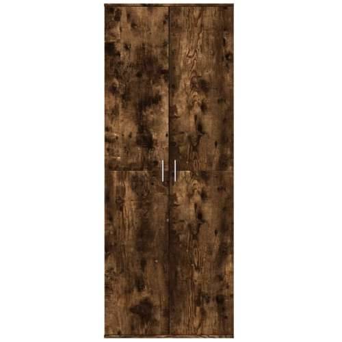 Visoka komoda dimljeni hrast 70x35x180 cm konstruiranog drva - Dimljeni hrast 1 Cijena