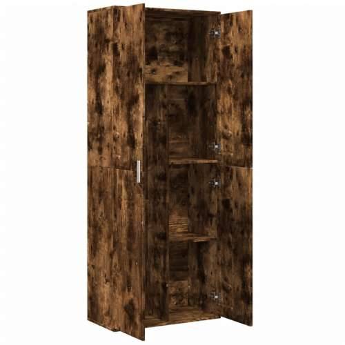 Visoka komoda dimljeni hrast 70x35x180 cm konstruiranog drva - Dimljeni hrast 1 Cijena