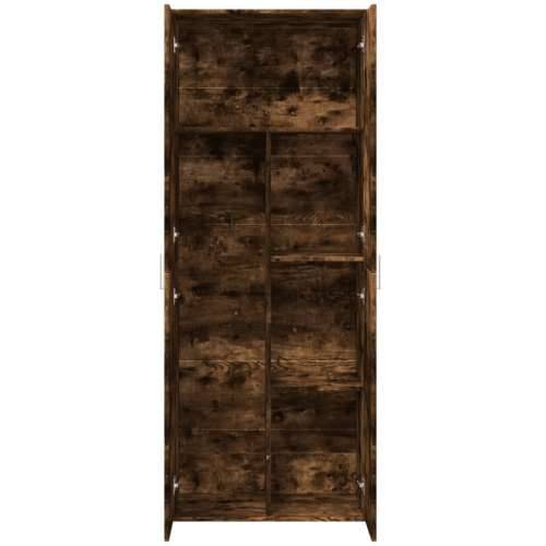 Visoka komoda dimljeni hrast 70x35x180 cm konstruiranog drva - Dimljeni hrast 1 Cijena