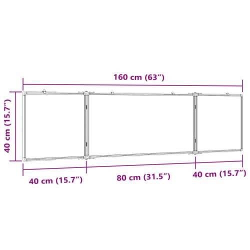 Magnetna bijela ploča sklopiva 160 x 40 x 1,7 cm aluminijska - 160 x 40 x 1.7 cm Cijena