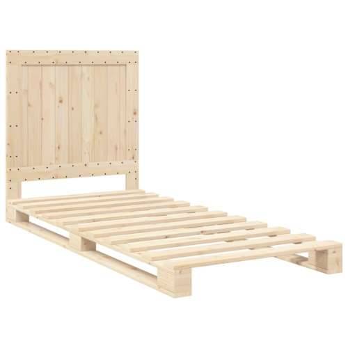 Okvir kreveta s uzglavljem 90 x 200 cm od masivne borovine - Prirodna 90 x 200 cm Ne with plain headboard Cijena