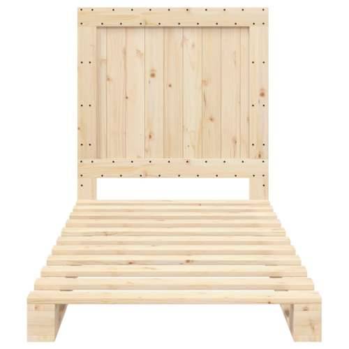 Okvir kreveta s uzglavljem 90 x 200 cm od masivne borovine - Prirodna 90 x 200 cm Ne with plain headboard Cijena