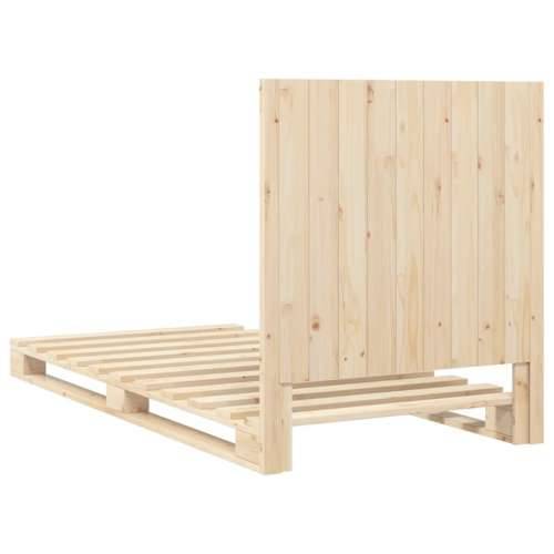 Okvir kreveta s uzglavljem 90 x 200 cm od masivne borovine - Prirodna 90 x 200 cm Ne with plain headboard Cijena