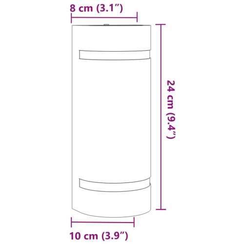 Vanjska zidna svjetiljka crna od lijevanog aluminija - 80 x 100 x 240 mm 1 Cijena