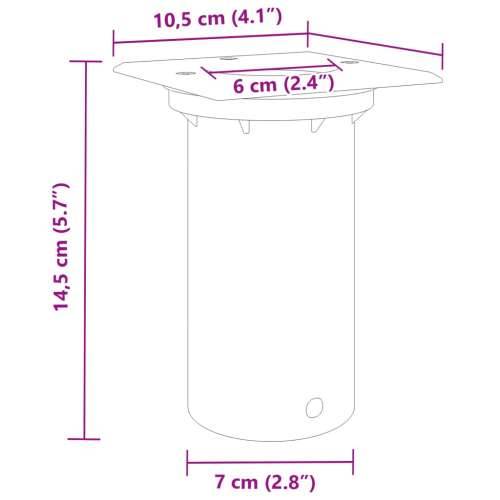 Vanjska podna svjetiljka kvadratna crna 10,5x10,5cm aluminijska - 1 Četvrtasto Cijena
