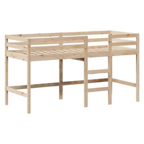 Krevet na kat s ljestvama i krovom 80x200 cm od borovine - Prirodna 80 x 200 cm Cijena