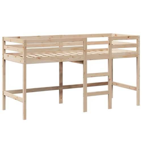 Krevet na kat s ljestvama i krovom 90x200 cm od borovine - Prirodna 90 x 200 cm Cijena