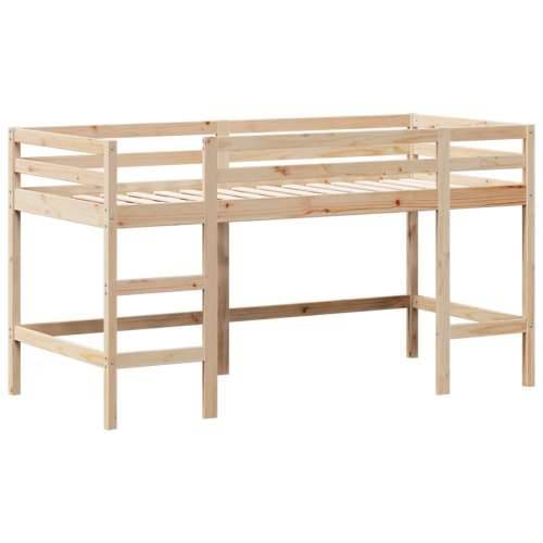 Krevet na kat s ljestvama i krovom 90x200 cm od borovine - Prirodna 90 x 200 cm Cijena