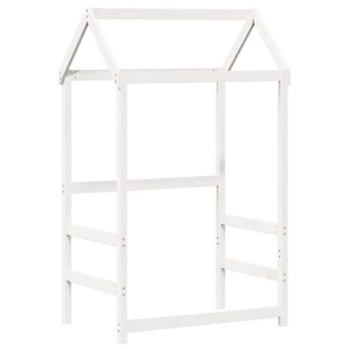 Set dnevnog kreveta i klupe s krovom bijeli 90x200 cm borovina - Bijela 90 x 200 cm Cijena