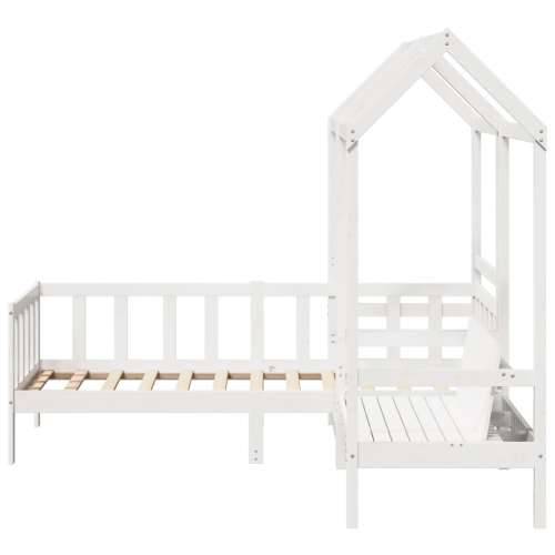 Set dnevnog kreveta i klupe s krovom bijeli 90x190 cm borovina Bijela 90 x 190 cm Cijena
