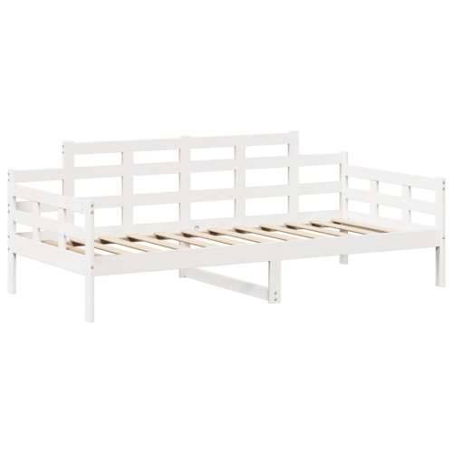 Dnevni krevet s krovom bijeli 90 x 190 cm od masivne borovine Bijela 90 x 190 cm Cijena