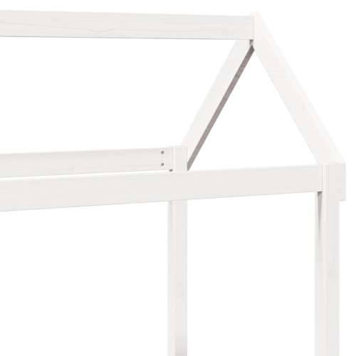 Set dnevnog kreveta i klupe s krovom bijeli 90x190 cm borovina - Bijela 90 x 190 cm Cijena
