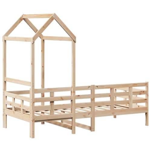 Dnevni krevet s krovom 90x200 cm od masivne borovine Prirodna 90 x 200 cm Cijena