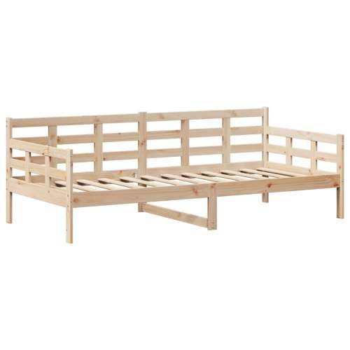 Dnevni krevet s krovom bez madraca 80 x 200 cm masivno drvo - Prirodna 80 x 200 cm Cijena
