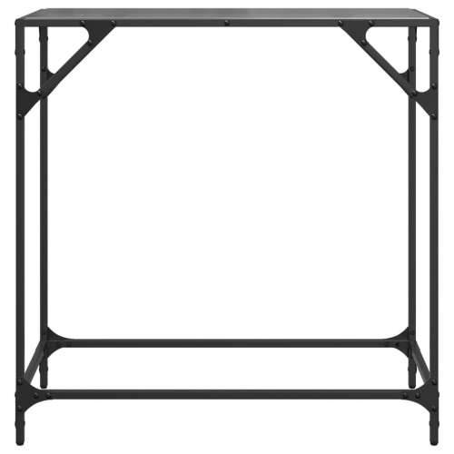 Konzolni stol s crnom staklenom površinom 80x35x81 cm čelični - Crna 80 x 35 x 81 cm 1 Cijena