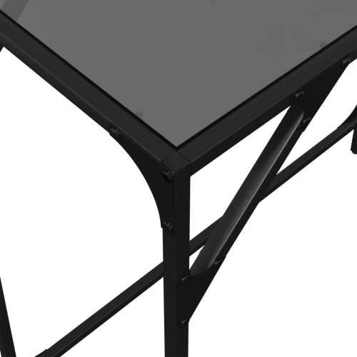 Konzolni stol s crnom staklenom površinom 80x35x81 cm čelični - Crna 80 x 35 x 81 cm 1 Cijena