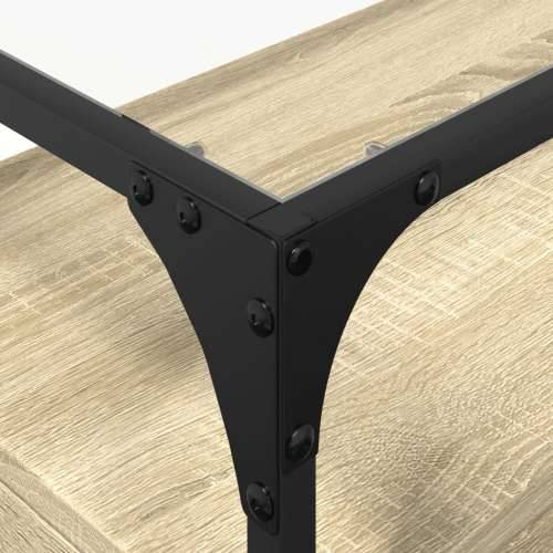 TV ormarić sa staklenom površinom boja hrasta 98x35x51 cm drvo - sonoma hrast 1 98 cm Cijena