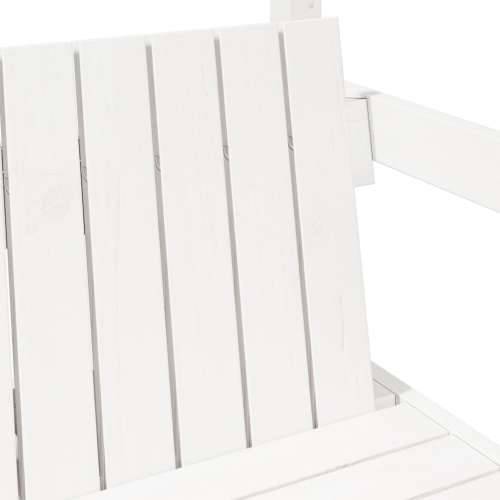 Klupa s krovom bijela 117,5 x 70 x 176,5 cm od masivne borovine - Bijela Cijena
