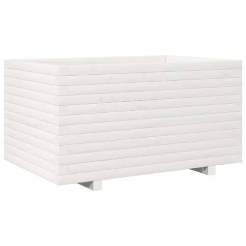 Vrtna sadilica bijela 90x60x49,5 cm od masivne borovine Cijena