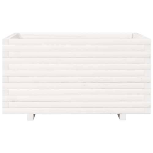 Vrtna sadilica bijela 90x60x49,5 cm od masivne borovine Cijena