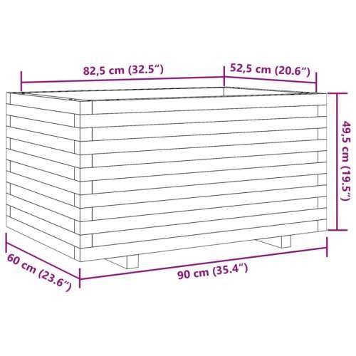 Vrtna sadilica 90 x 60 x 49,5 cm od masivnog drva duglazije Cijena