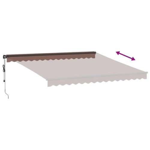 Tenda na automatsko uvlačenje s LED smeđa 400 x 300 cm - Smeđa 400 x 300 cm 1 Cijena