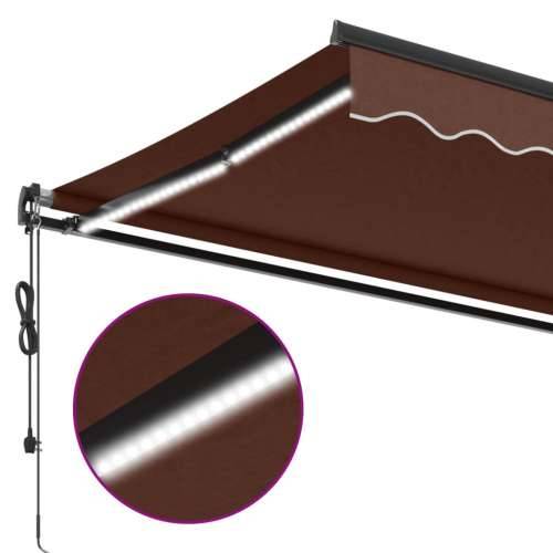 Tenda na automatsko uvlačenje s LED smeđa 400 x 300 cm - Smeđa 400 x 300 cm 1 Cijena