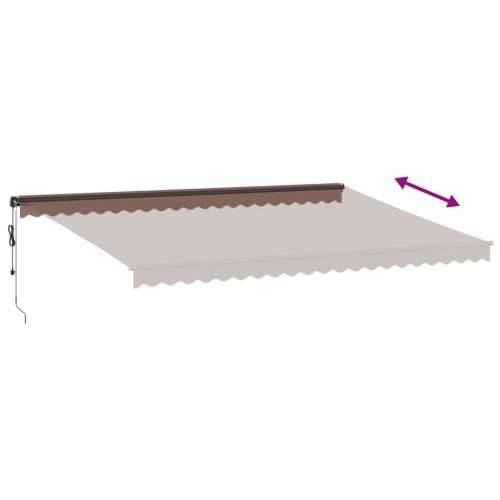 Tenda na automatsko uvlačenje smeđa 500 x 300 cm - Smeđa 500 x 300 cm 1 Cijena
