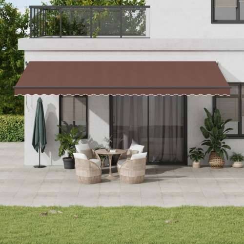 Tenda na automatsko uvlačenje s LED smeđa 600 x 300 cm - Smeđa 600 x 300 cm 1 Cijena