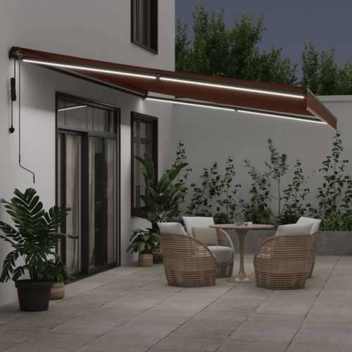 Tenda na automatsko uvlačenje s LED smeđa 600 x 300 cm - Smeđa 600 x 300 cm 1 Cijena