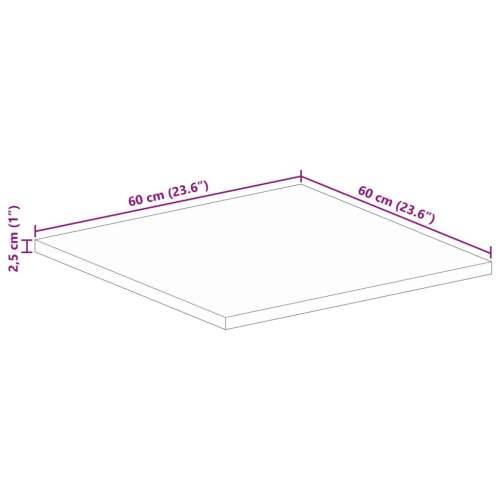 Stolna ploča 60x60x2,5 cm četvrtasta masivno obnovljeno drvo - Obnovljeno drvo (višebojno) 60 x 60 cm 1 25 mm Cijena