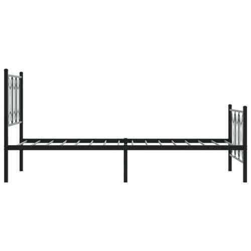Metalni okvir kreveta uzglavlje i podnožje crni 80x200 cm - Crna 80 x 200 cm s uzglavljem i podnožjem Cijena
