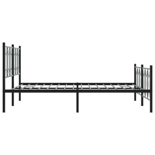 Metalni okvir kreveta uzglavlje i podnožje crni 160x200 cm - Crna 160 x 200 cm s uzglavljem i podnožjem Cijena