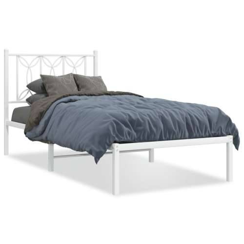 Metalni okvir za krevet s uzglavljem bijeli 80x200 cm - Bijela 80 x 200 cm s uzglavljem Cijena