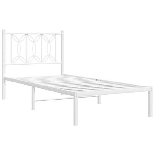 Metalni okvir za krevet s uzglavljem bijeli 80x200 cm - Bijela 80 x 200 cm s uzglavljem Cijena