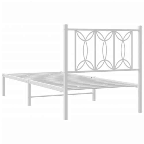 Metalni okvir za krevet s uzglavljem bijeli 80x200 cm - Bijela 80 x 200 cm s uzglavljem Cijena